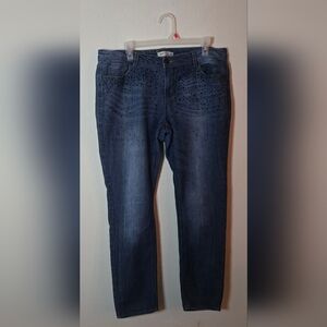 Route 66 Skinny Jeans  Dark Wash Stretch Denim Size 14